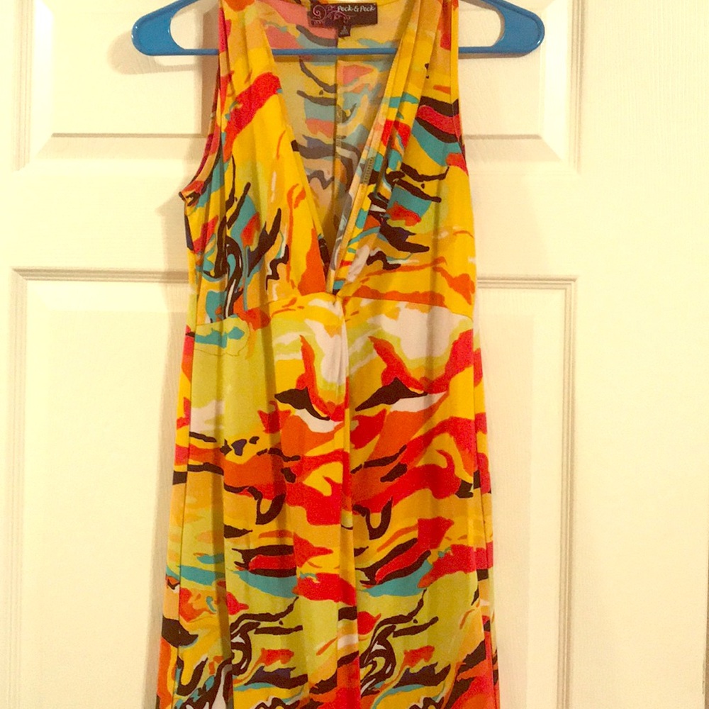 Bright multicolored sun dress, perfect for summer